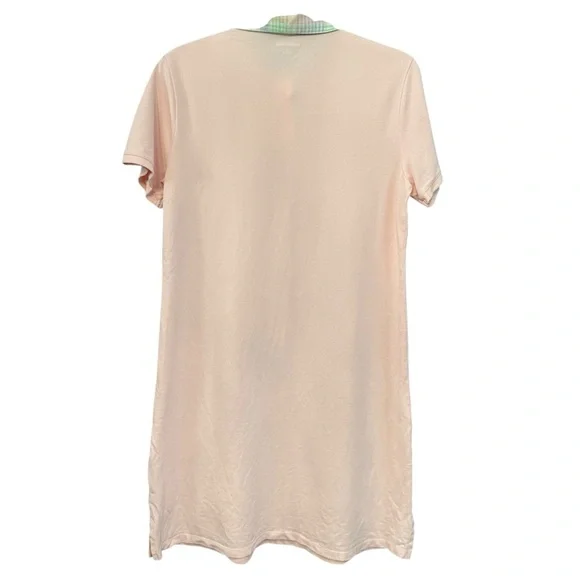 Lands’ End Pink Cotton Polo Dress Short Sleeve Size M - Picture 2 of 5